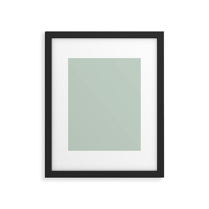 Light Sage Green Solid Framed Art Print Gallery Image 1