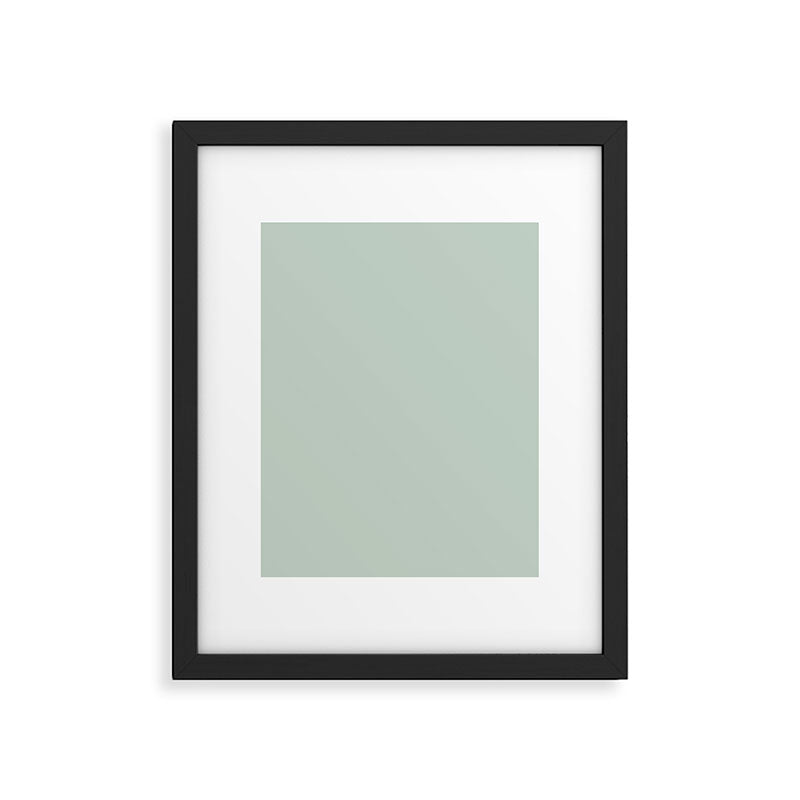 Light Sage Green Solid Framed Art Print Gallery Image 6