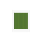 Lime Green and Navy Blue Ultra Fine Vertical Stripes Art Print Gallery Image 1