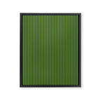 Lime Green and Navy Blue Ultra Fine Vertical Stripes Framed Canvas Print Gallery Image 6