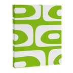 Lime Green Mid Century Modern Piquet Abstract Pattern with White Canvas Print Gallery Image 8