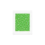 Lime Green Mid Century Modern Twinkling Stars Retro Atomic Pattern Art Print Gallery Image 1