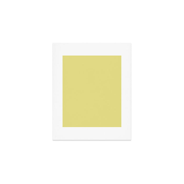 Linden Lemongrass Yellow-Green Solid Color Art Print Gallery Image 1