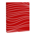 Line Waves in Bright Red and White - Minimalist Abstract Pattern Canvas Print Gallery Image 6