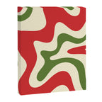 Liquid Swirl Abstract Christmas Pattern Square in Retro Red Green Cream  Canvas Print Gallery Image 8