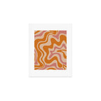 Liquid Swirl Abstract in Late Summer Orange and Pink Art Print Gallery Image 1