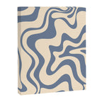 Liquid Swirl Abstract in Stone Blue and Cream  Canvas Print Gallery Image 6