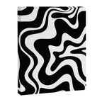 Liquid Swirl Abstract Pattern in Black and White Canvas Print Gallery Image 6