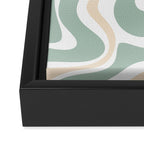 Liquid Swirl Abstract Pattern in Celadon Sage Framed Canvas Print Gallery Image 3