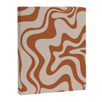 Liquid Swirl Abstract Pattern in Clay and Putty Canvas Print Gallery Image 6