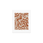 Liquid Swirl Abstract Pattern in Clay and Putty Art Print Gallery Image 1