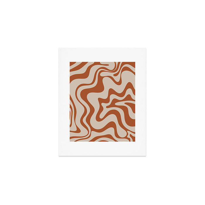 Liquid Swirl Abstract Pattern in Clay and Putty Art Print Gallery Image 1