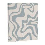 Liquid Swirl Abstract Pattern in Light Blue-Gray and Cream Canvas Print Gallery Image 6