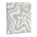 Liquid Swirl Abstract Pattern in Light Sage Gray and White Canvas Print Gallery Image 6
