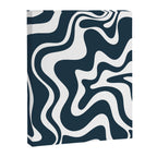 Liquid Swirl Abstract Pattern in Navy Blue and White Canvas Print Gallery Image 6