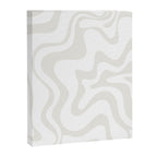 Liquid Swirl Abstract Pattern in Nearly White and Pale Stone Canvas Print Gallery Image 6