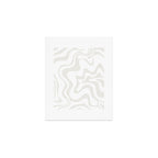 Liquid Swirl Abstract Pattern in Nearly White and Pale Stone Art Print Gallery Image 1