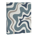 Liquid Swirl Abstract Pattern in Neutral Blue Gray on Off White Canvas Print Gallery Image 6