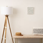 Liquid Swirl Abstract Pattern in Pale Stone and Light Silver Sage Gray Canvas Print Gallery Image 2