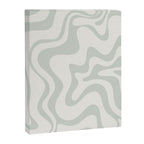 Liquid Swirl Abstract Pattern in Pale Stone and Light Silver Sage Gray Canvas Print Gallery Image 6