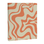 Liquid Swirl Abstract Pattern in Pumpkin Orange and Beige  Canvas Print Gallery Image 6
