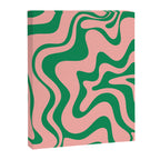 Liquid Swirl Abstract Retro Pattern in Blush Pink and Bright Green  Canvas Print Gallery Image 6