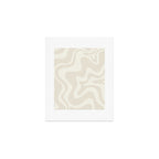 Liquid Swirl Contemporary Abstract Pattern in Barely-There Pale Beige and Light Cream  Art Print Gallery Image 1