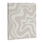 Liquid Swirl Contemporary Abstract Pattern in Mushroom Cream Canvas Print Gallery Image 6
