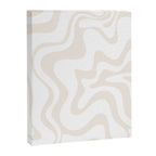 Liquid Swirl Abstract Pattern in Pale Beige and White Canvas Print Gallery Image 6