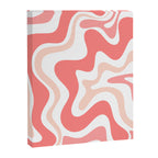 Liquid Swirl Retro Abstract Pattern in Blush Pink and White Canvas Print Gallery Image 6