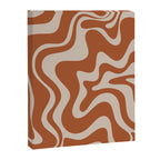 Liquid Swirl Retro Abstract Pattern in Clay and Putty Earth Tones Canvas Print Gallery Image 6