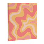 Liquid Swirl Retro Modern Abstract Pattern Blush Pink Mustard Canvas Print Gallery Image 6