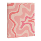 Retro Liquid Swirl Abstract in Soft Pink Canvas Print Gallery Image 6