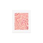 Retro Liquid Swirl Abstract in Soft Pink Art Print Gallery Image 1