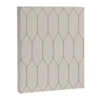 Long Honeycomb Minimalist Geometric Pattern in Beige and Sage Green Canvas Print Gallery Image 8