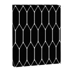 Long Honeycomb - Minimalist Geometric Pattern in Black and White Canvas Print Gallery Image 8