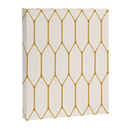 Long Honeycomb - Minimalist Geometric Pattern in Cream and Dark Mustard Canvas Print Gallery Image 8