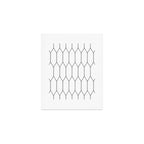 Long Honeycomb Minimalist Geometric Pattern in Gray and White Art Print Gallery Image 1