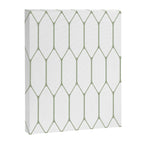 Long Honeycomb Minimalist Geometric Pattern in Sage Green and White Canvas Print Gallery Image 8