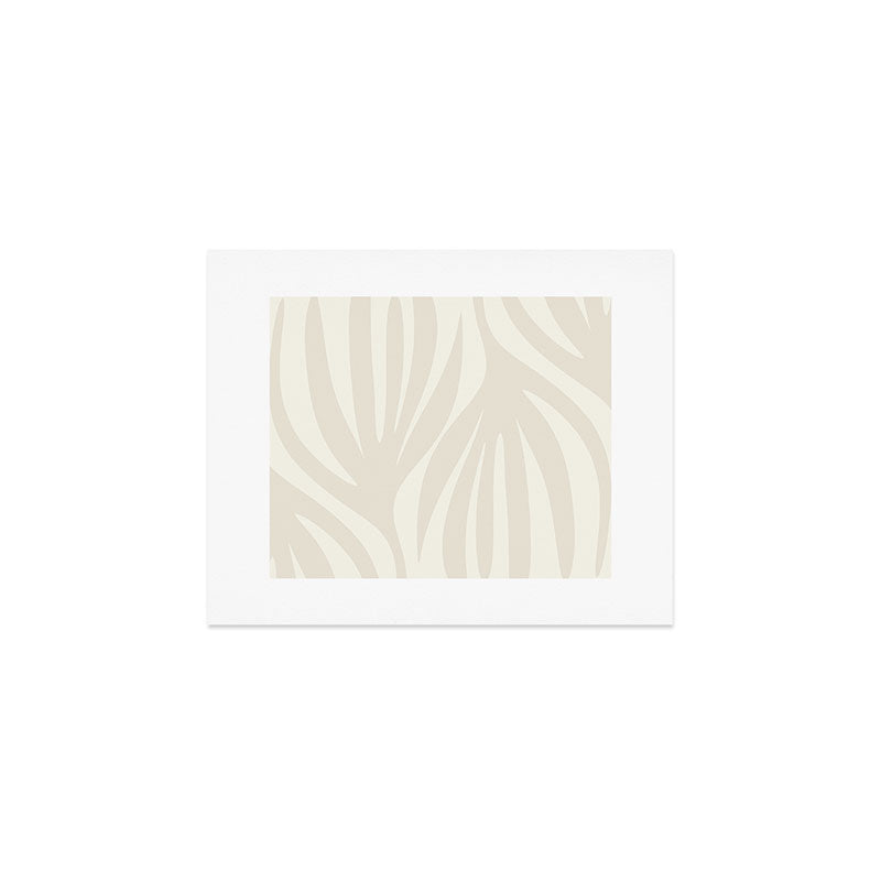 Maldives Abstract Botanical Pattern in Pale Beige Tones Art Print Gallery Image 1