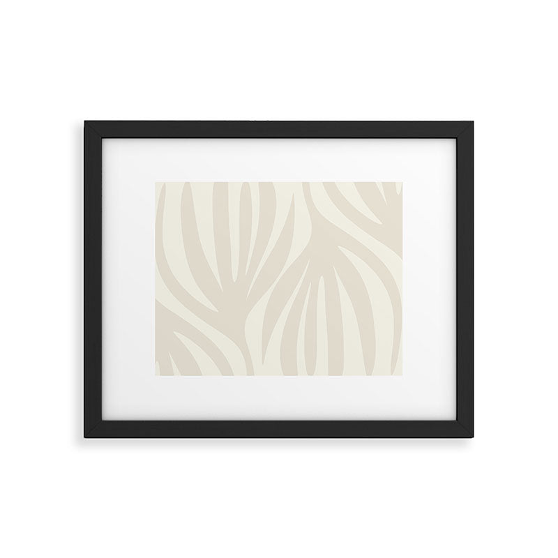 Maldives Abstract Botanical Pattern in Pale Beige Tones Framed Art Print Gallery Image 5