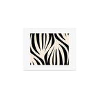 Maldives Minimalist Abstract Pattern in Black and Almond Cream Art Print Gallery Image 1