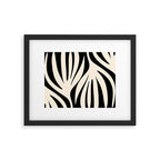 Maldives Minimalist Abstract Pattern in Black and Almond Cream Framed Art Print Gallery Image 5