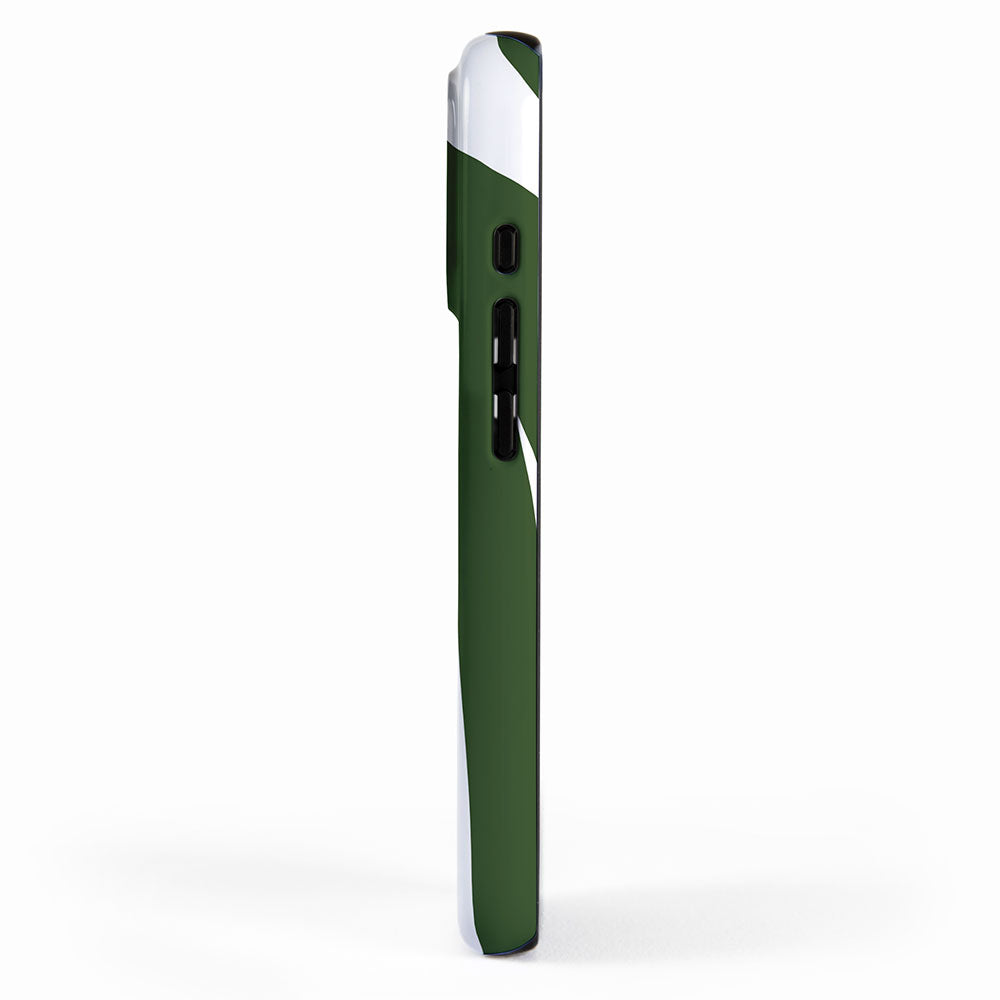 Maldives Minimalist Botanical Abstract in Forest Green and White  iPhone Case Gallery Image 2