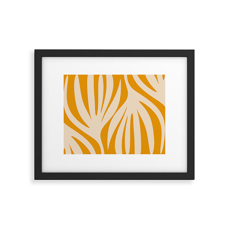 Maldives Minimalist Botanical Abstract in Honey Mustard  Framed Art Print Gallery Image 5