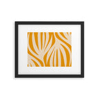Maldives Minimalist Botanical Abstract in Honey Mustard  Framed Art Print Gallery Image 5