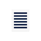 Marinière Nautical Navy Blue and White Mariniere Stripes  Art Print Gallery Image 1