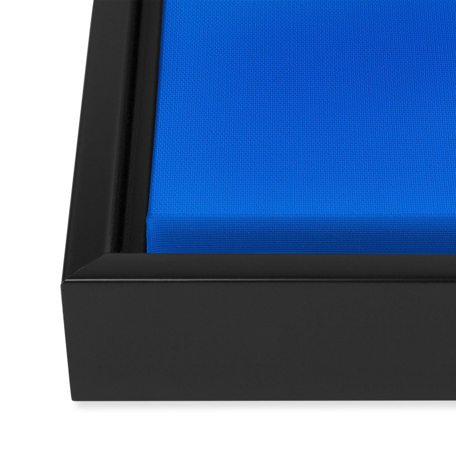 Maximal Blue Solid Color Framed Canvas Print Gallery Image 3