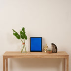 Maximal Blue Solid Color Framed Canvas Print Gallery Image 4
