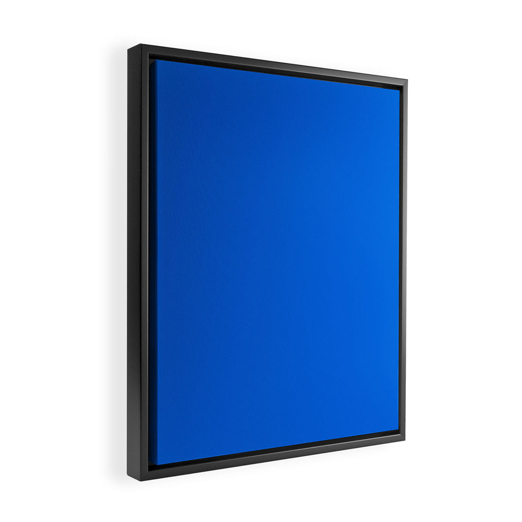 Maximal Blue Solid Color Framed Canvas Print Gallery Image 2